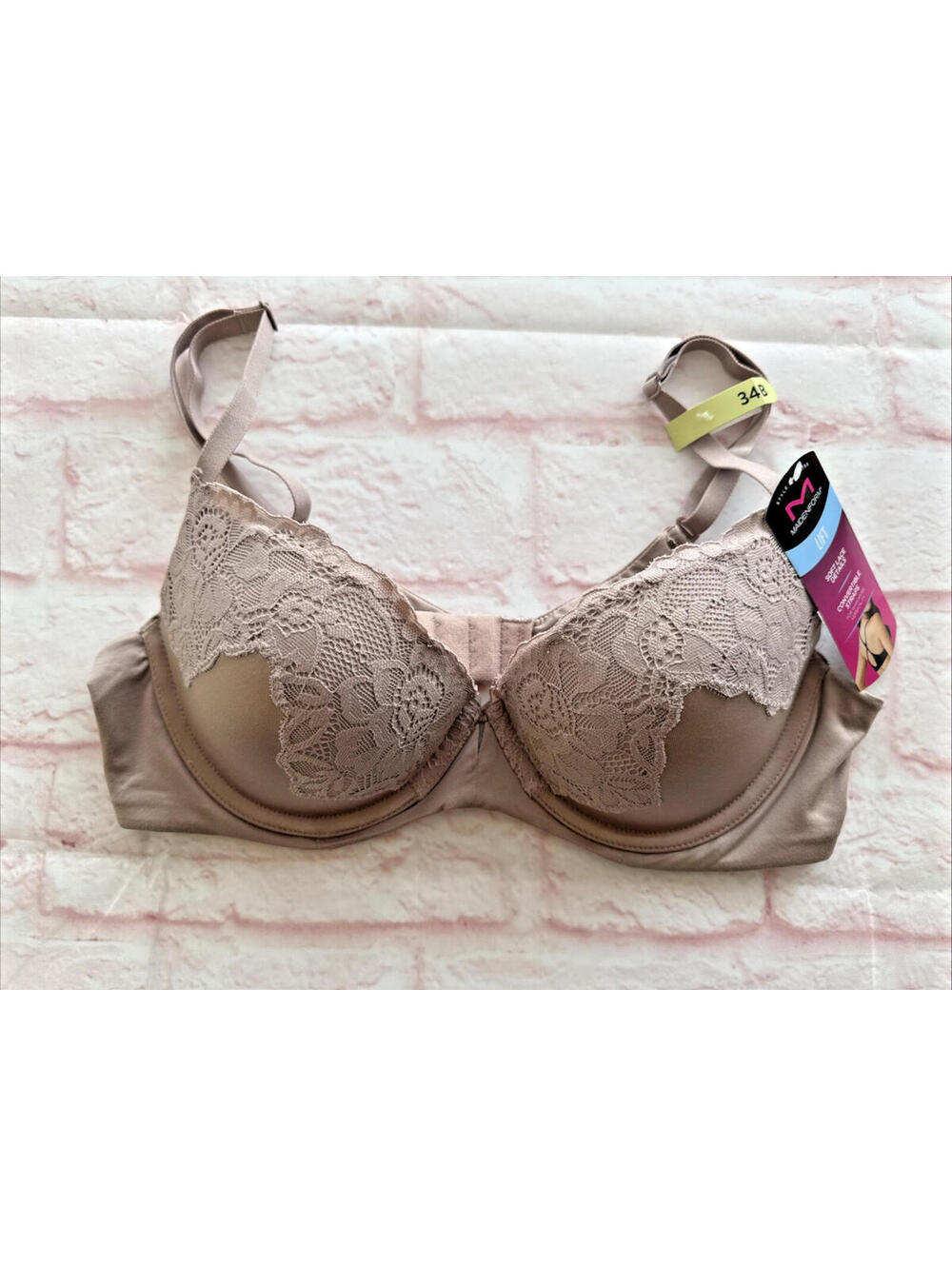 Maidenform Lift 34B Convertible Push Up Bra New Beige